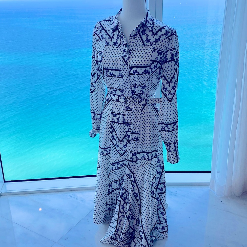 Ganni silk handkerchief maxi dress